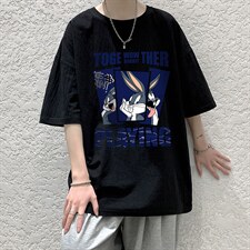 YT26234-P30亚短袖t恤男大码五分袖男宽松七分袖港风模特，男装T恤，电商A040
