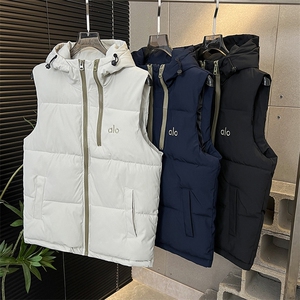 连帽刺绣棉马甲轻奢拼色潮流休闲坎肩加厚保暖 313B-WB2517-P75图片