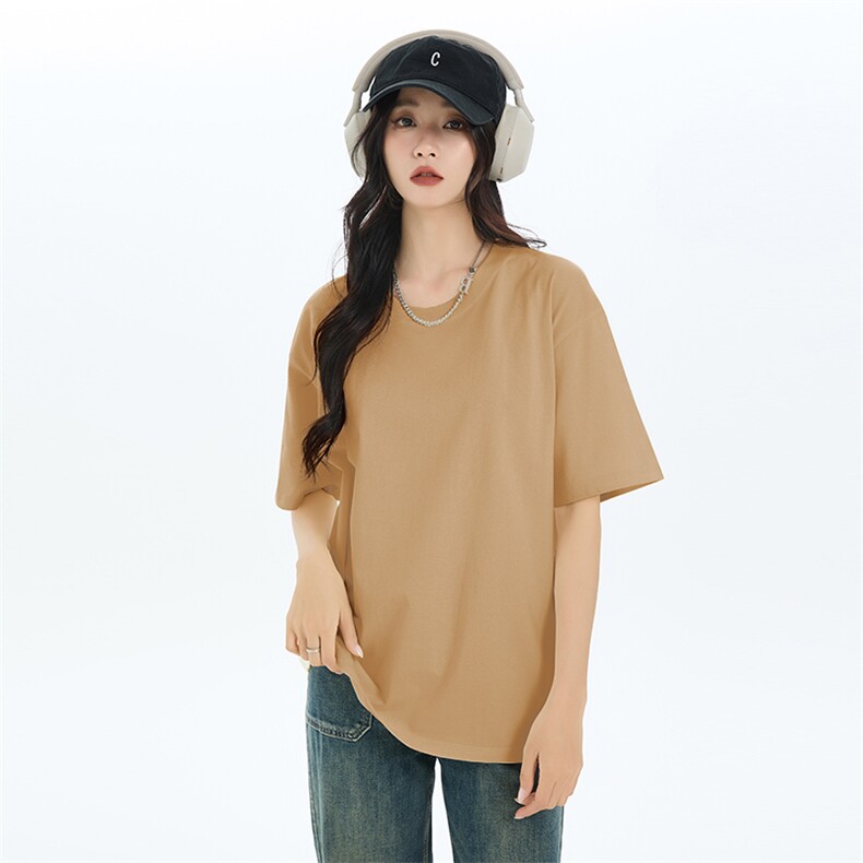 2024落肩短袖T恤纯棉时尚宽松情侣装，男装T恤，电商A109