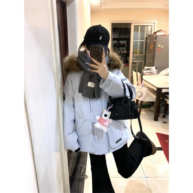 A454-P138派克服棉衣外套加厚工装大毛领棉服男女同款,男装棉衣,星座911