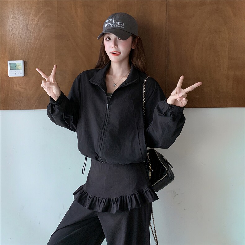 《档口现货》26秋上新气质夹克外套屁连工装长裤两件套女,女装套装/套裙,苗苗