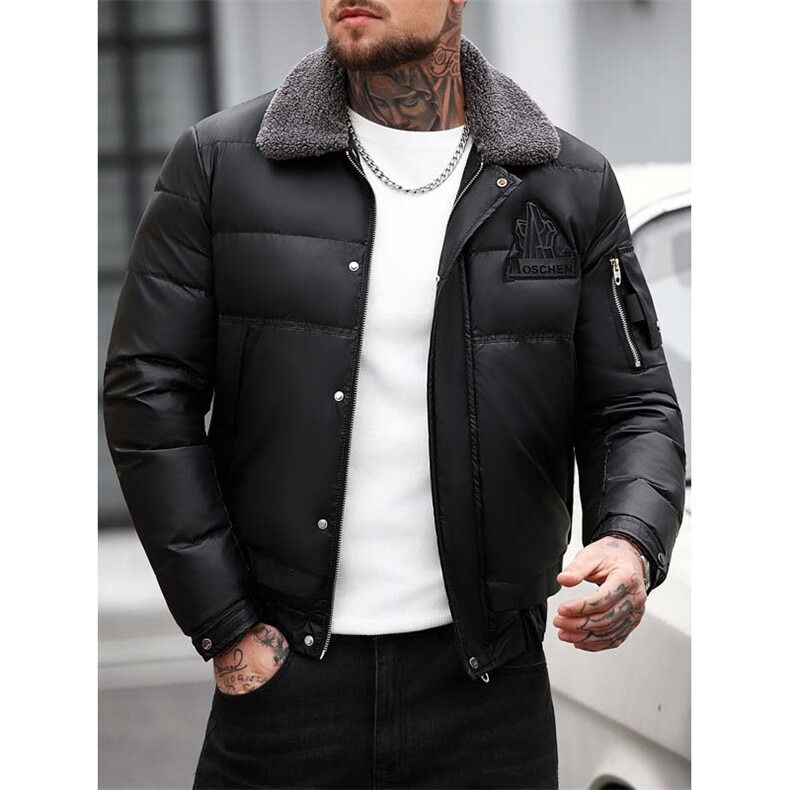 高品质皮欧防水毛领白鸭绒羽绒服外套XZ402-2-MY1811批208控258，男装羽绒服，星座402-2