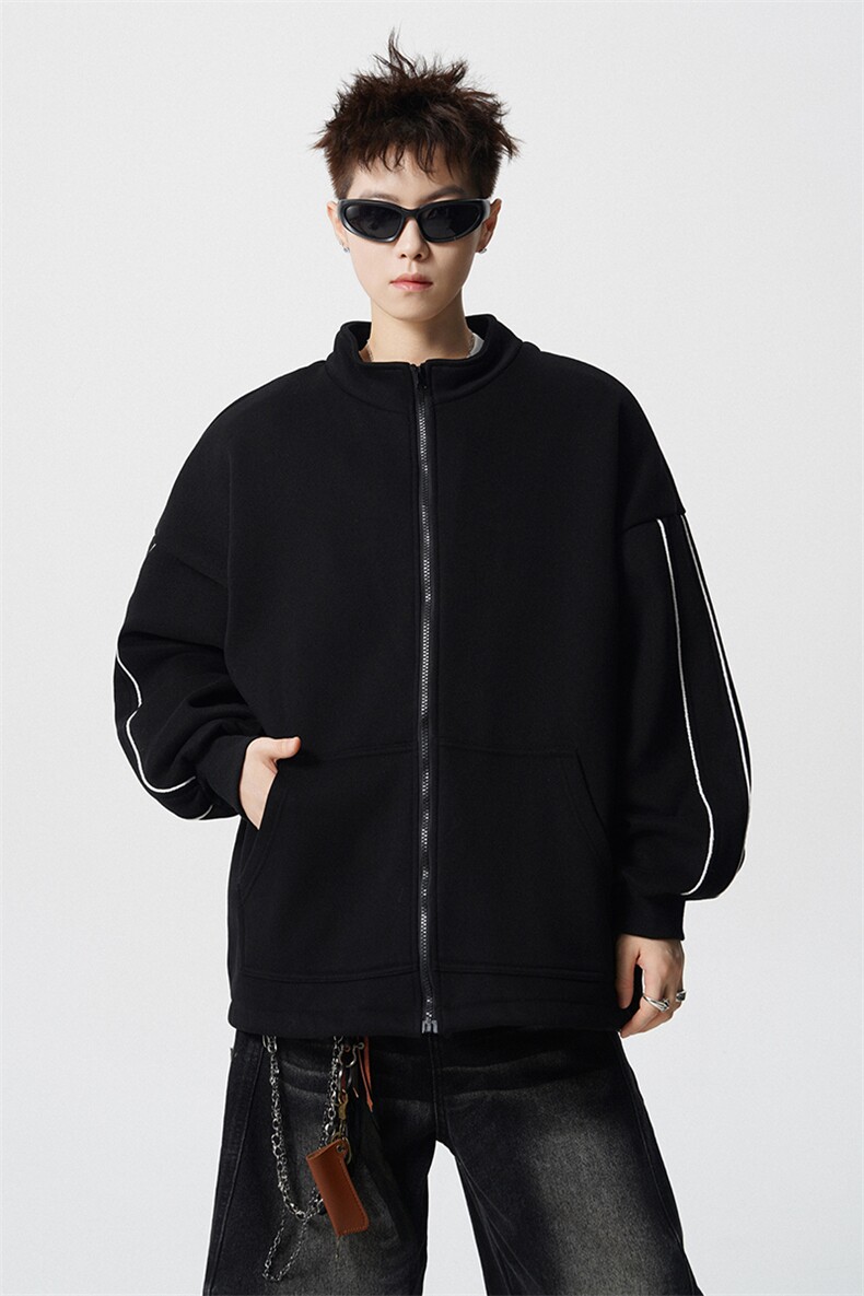 8XL-M秋季假两件加厚卫衣男棒球服夹克风衣外套WY36P78,男装风衣,电商D206-1