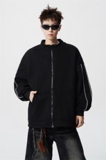8XL-M秋季假两件加厚卫衣男棒球服夹克风衣外套WY36P78，男装风衣，电商D206-1