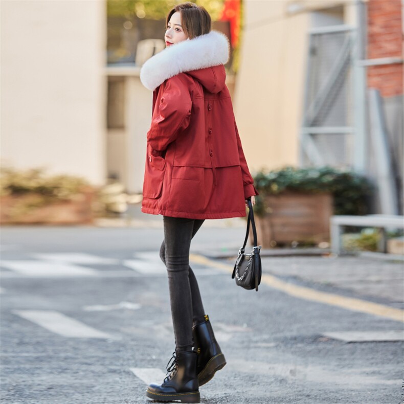 （现货持续在做）2022年冬季修身通勤中长款加厚韩版，女装棉衣/棉服，贵人树
