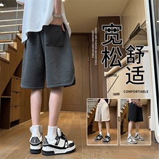抖音品质提花冰感短裤男士夏季美式宽松休闲A146-YK10特p20量大优，男装牛仔裤，HDA146