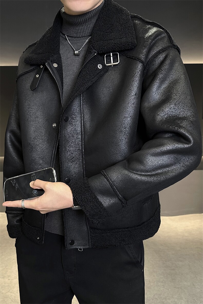 M-3XL9927-P195控券后288冬季保暖皮毛一体加厚皮衣外套男,男装皮衣,电商B321-1