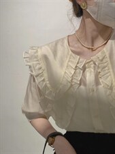 双层领衬衫，女装衬衫，驿谷