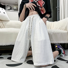 B2212023夏装新款青少年港风休闲冰丝短裤五分裤LK22033-P40，男装休闲裤，电商B221