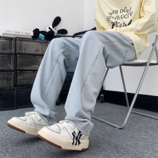 牛仔加绒加厚S-3XL-73.3%棉17.1%粘纤9.6%聚酯维(含微量纤维)，男装牛仔裤，星座718-1