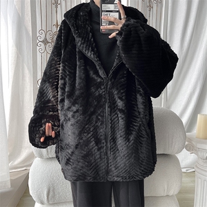 顺滑毛绒棉衣外套男KD462-P120图片
