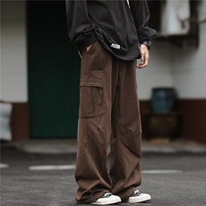 美式大口袋工装裤男宽松阔腿休闲裤子网图GWK83-P55，男装工装外套，星座1001-1