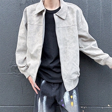 美式复古皮衣外套男士春秋季高级感潮牌痞帅夹克25XJ55258批56，男装夹克，电商A042