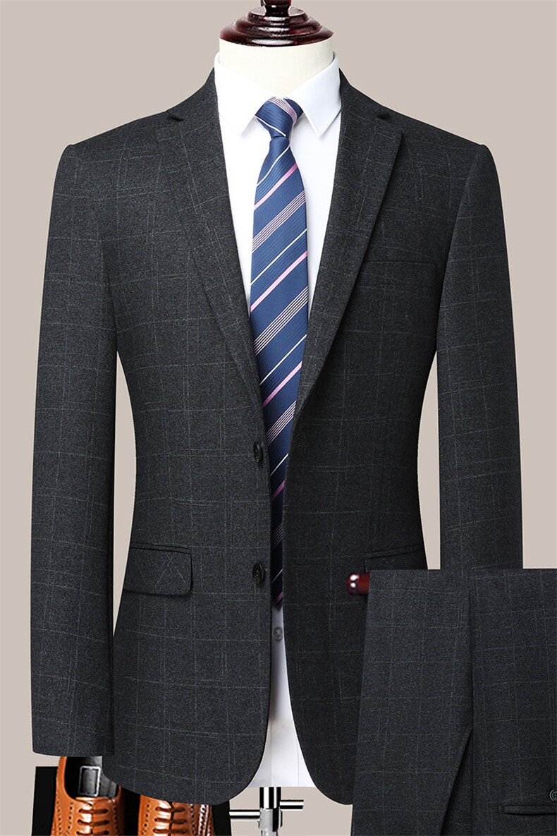 ASD6939秋季新款男士西服礼服西装修身商务休闲男装西服两件套装,男装西服,电商B360