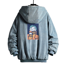 NM53042-P140牛仔外套男大码加厚加绒棉衣男羊羔毛棉服男，男装棉衣，电商A040A