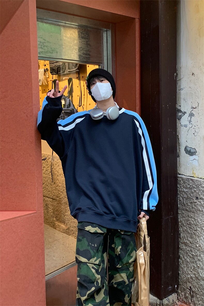 特P38二开无差价长袖百搭春秋圆领卫衣-HW3995港风,男装卫衣,电商A003