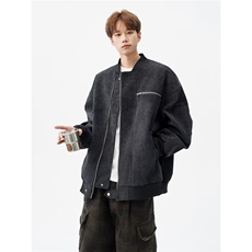 F078#-P76美式cleanfit复古扎染高级感春季夹克外套，男装夹克，电商B323A