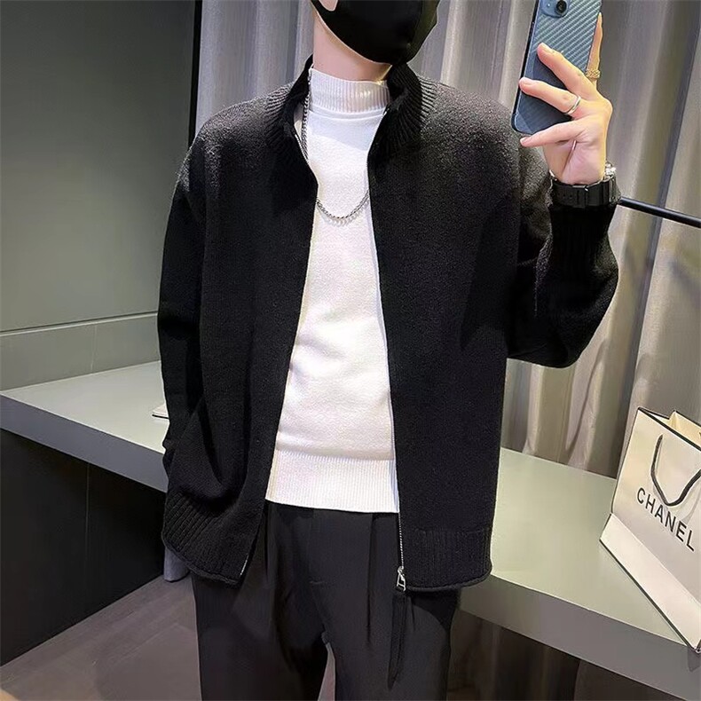1506A/G50040/P58立领针织开衫外套男士春秋冬季图片