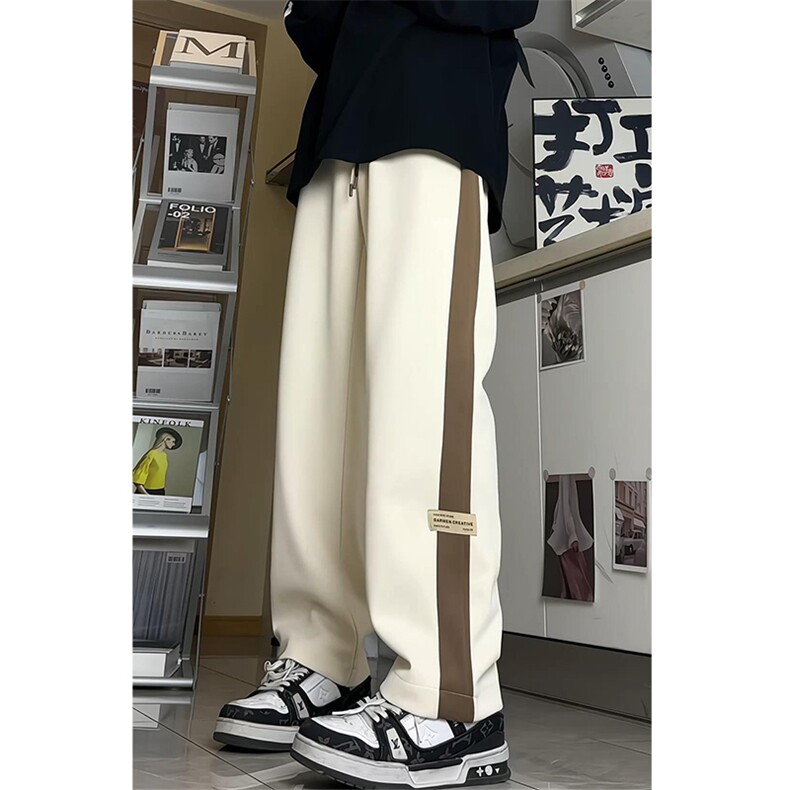 秋季新款休闲裤男直筒裤拼色卫裤K7720-P50加绒P60控68加绒控78,男装休闲裤,星座209-2