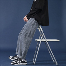 基础款宽松直筒牛仔裤百搭休闲纯色牛仔长裤男A080-9252-P30控48，男装牛仔裤，电商A080