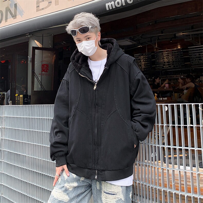 加绒加厚棉服外套男士冬季宽松重磅水洗百搭工装夹克MY2270-P158,男装夹克,星座1103-3