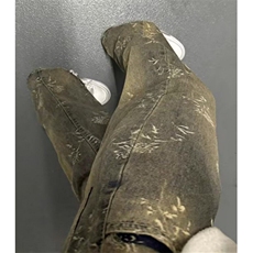 复古磨破牛仔裤直筒休闲裤时尚百搭长裤半松紧铁锈蓝NK10，男装牛仔裤，星座1116A（原606A-3）