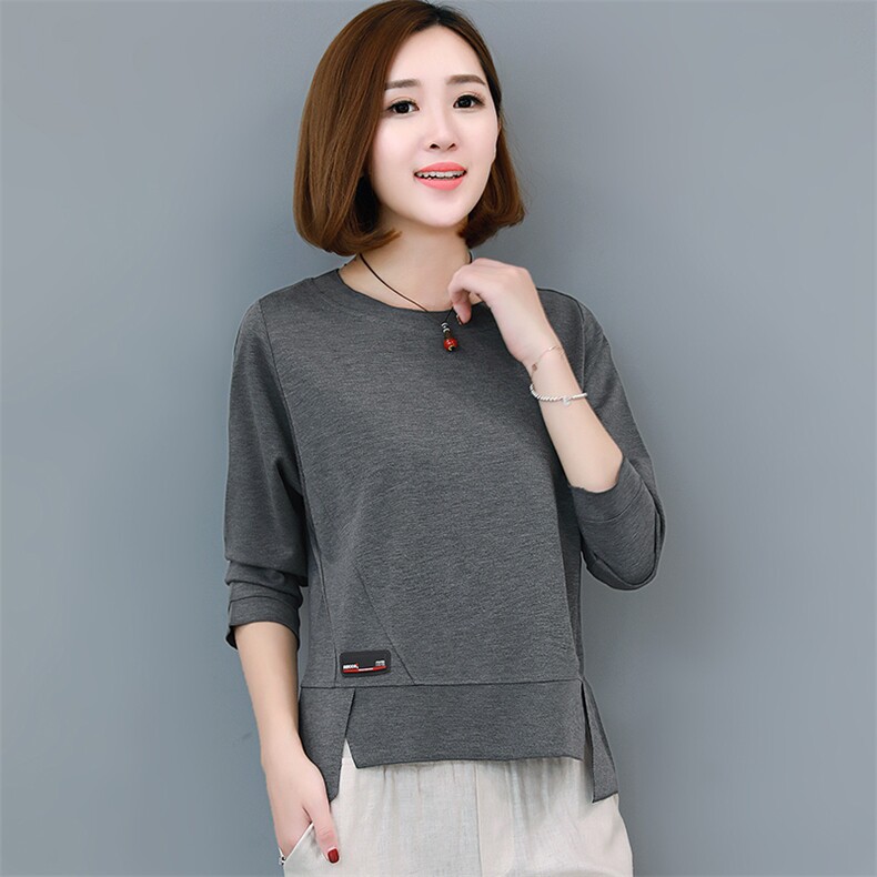 2024春季新款T恤时尚简约百搭修身短款潮流显瘦，女装T恤，姿萝菲