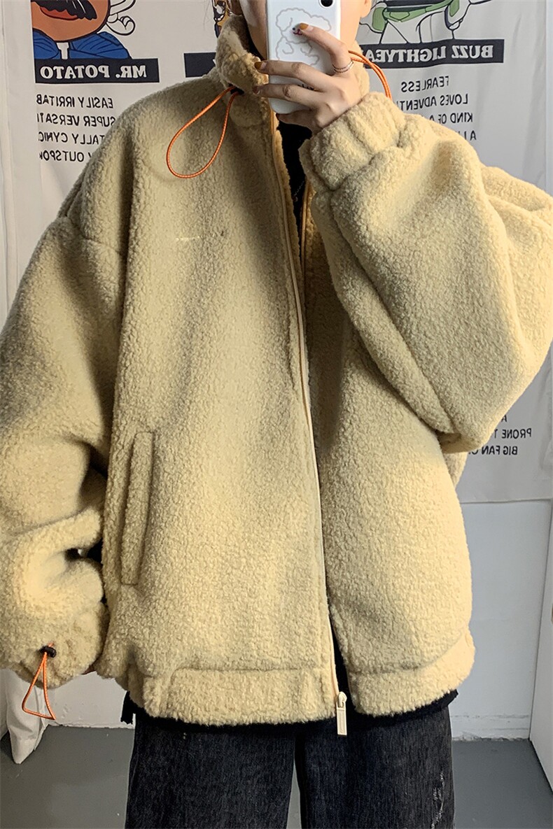 港风冬季宽松百搭棉服男羊羔毛情侣棉衣男外套男7956P105控149,男装棉衣,星座226-1