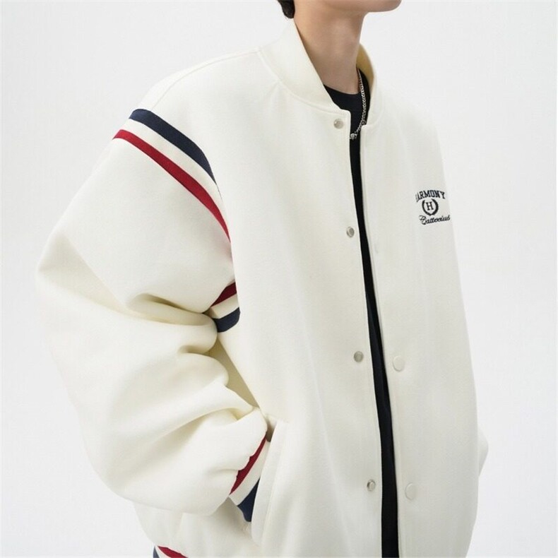 春秋季复古学院风刺绣拼接棒球服男宽松情侣百搭外套J811，男装夹克，星座1116A（原606A-3）