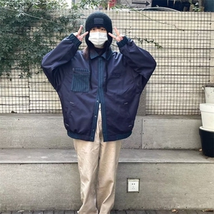 美式休闲夹克男女运动宽松复古棒球服外套春秋季上衣韩版SJ63-P58图片