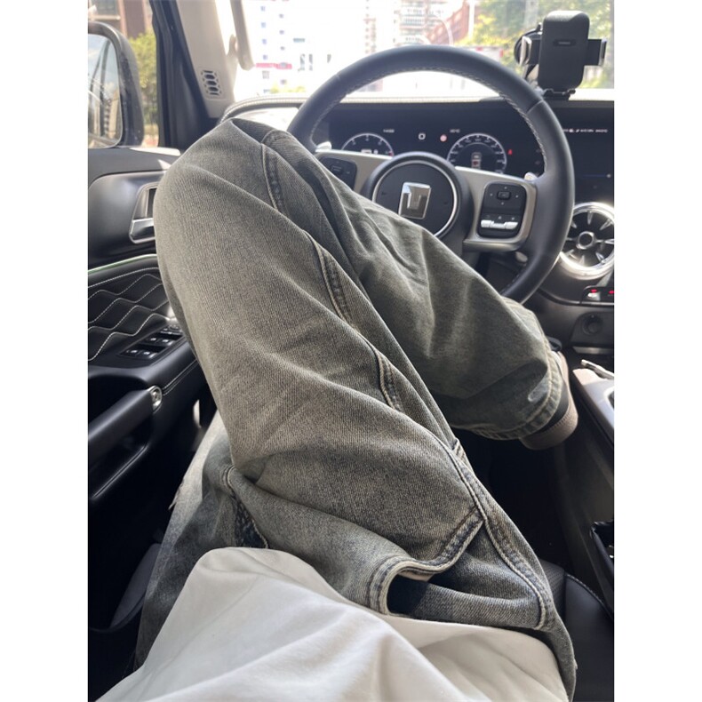 【有货】美式复古cleanfit牛仔裤男宽松直筒vibe风裤子820LL-P48,男装牛仔裤,星座1007（原301D）