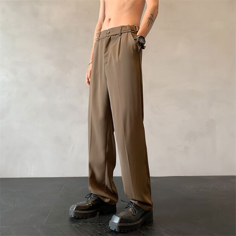 西裤男春夏季垂感高级感西装裤子痞帅潮牌宽松XZ211-1-K2326-P55，男装西服套装，星座211-1