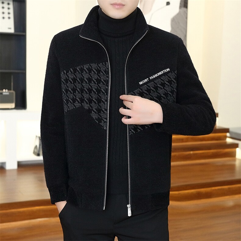 秋冬新款金貂绒个性夹克毛呢大衣短款外套上衣男D18P145控238图片