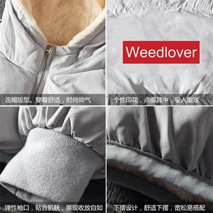 MY16046-P100 加厚加绒连帽棉衣男大码棉服男面包服男图片