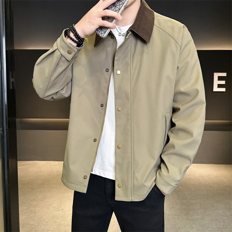 翻领夹克男春季简约宽松潮流百搭上衣服JK268-P78,男装夹克,星座308B-2