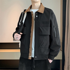 新款现货户外夹克男翻领撞色上衣外套A157B-JK2513-特P75，男装夹克，电商A157B