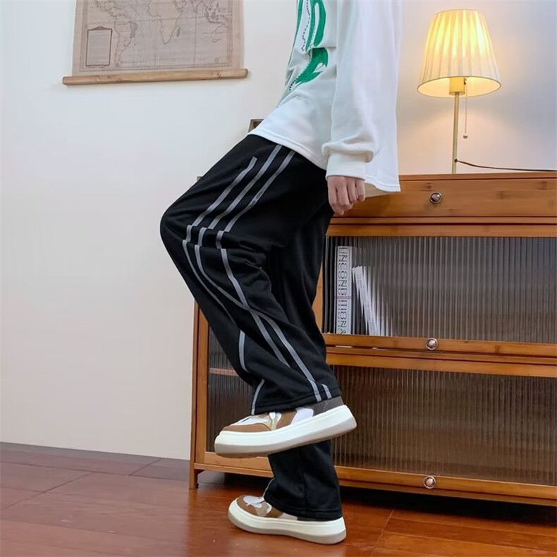 高街裤子男潮ins直筒宽松阔腿裤hiphop潮男欧美休闲长裤4318-p30,男装休闲裤,星座1008
