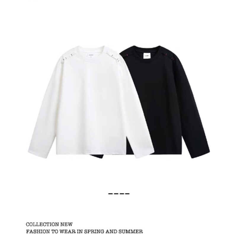 基础款通勤解构长袖T恤男春季潮牌宽松打底衫卫衣上衣D521特P25，男装T恤，电商A335-1（原A458）