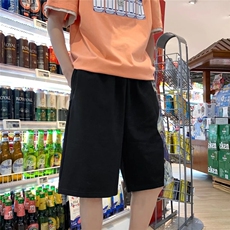 潮休闲裤中时尚潮牌潮流男宽松五分裤小熊拼接裤子DK73P30，男装休闲裤，星座1116-2