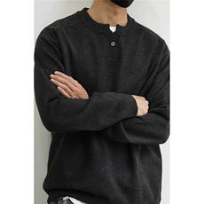 亨利领秋季宽松百搭针织衫保暖基础休闲长袖毛衣上衣男MY299，男装针织衫/毛衣，星座208-5