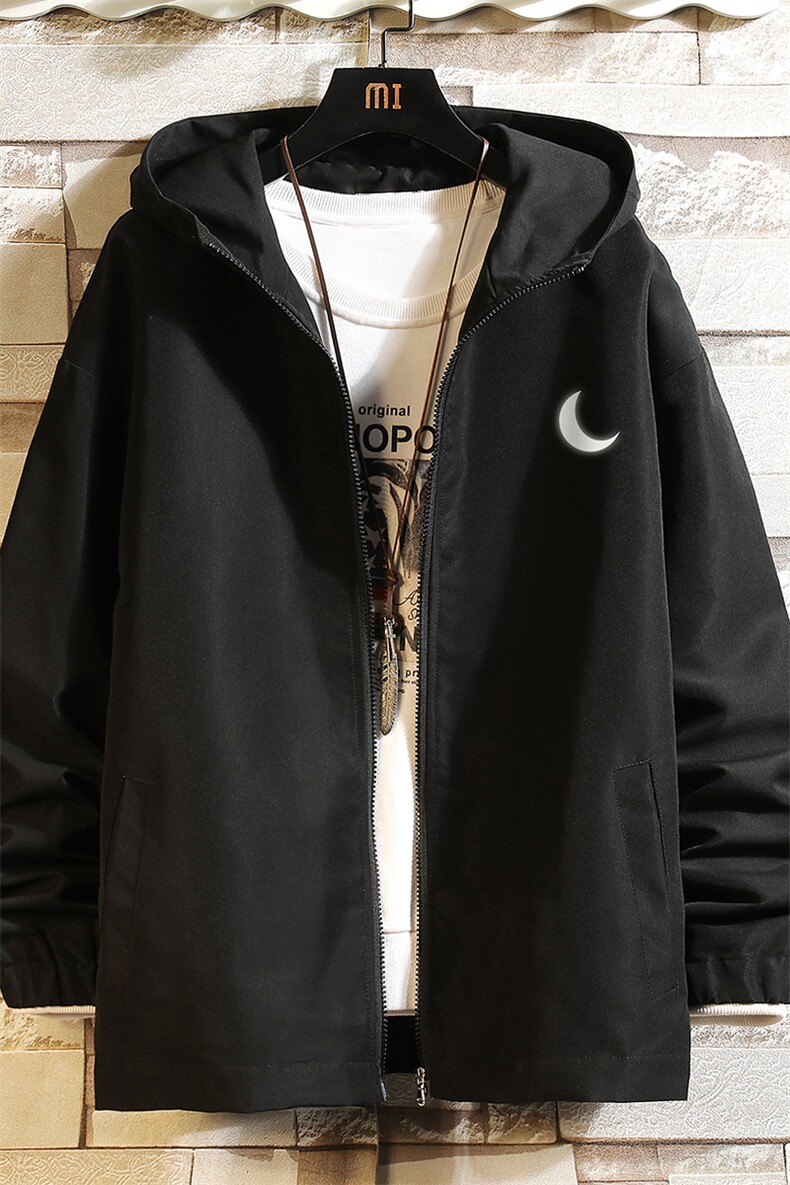 JK65055-P45连帽夹克男大码胖子棒球服上衣外套砖墙挂拍,男装夹克,电商A040A