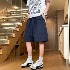 夏季泡泡纱新款男女同款短裤XZ102B-1-DK2505特P15，男装牛仔裤，星座102B-1