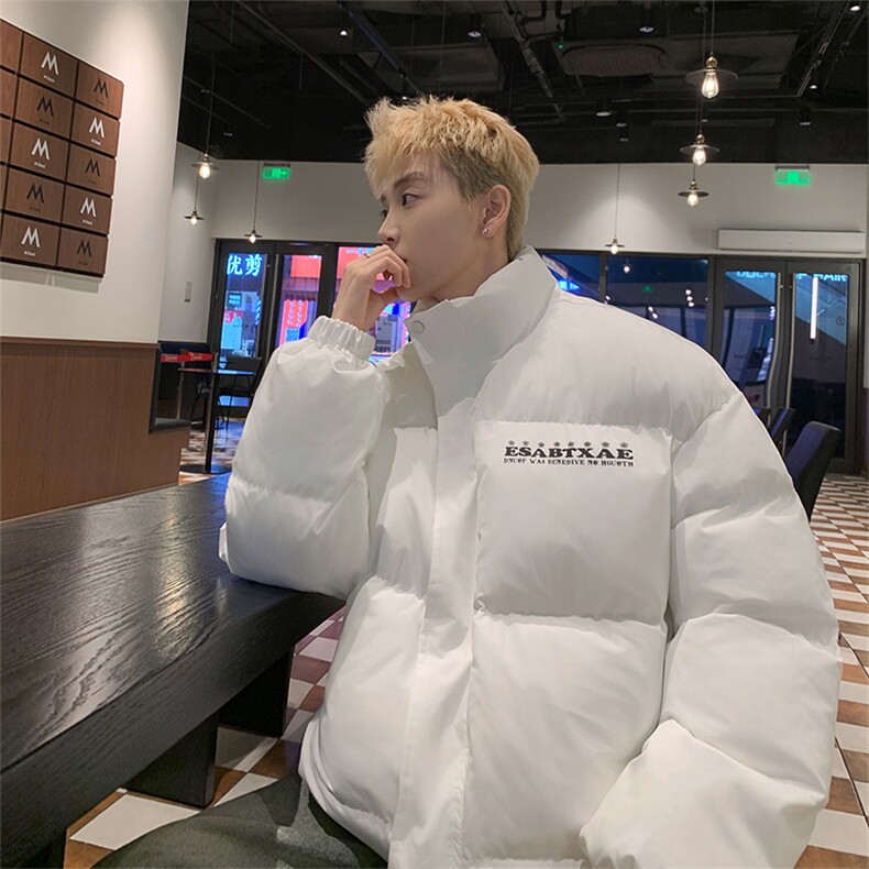 美式潮牌立领皮棉服男短款棉衣外套宽松面包服zx20批60,男装棉衣,星座307A