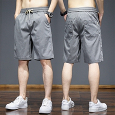 2025夏季新中式短裤男简约刺绣休闲裤宽松五分裤619/620-P35主推，男装牛仔裤，星座224-1