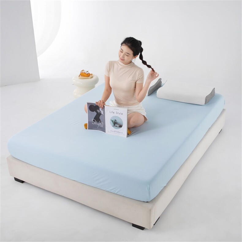 新款5色针织天丝棉床笠，床单，一起卖家纺