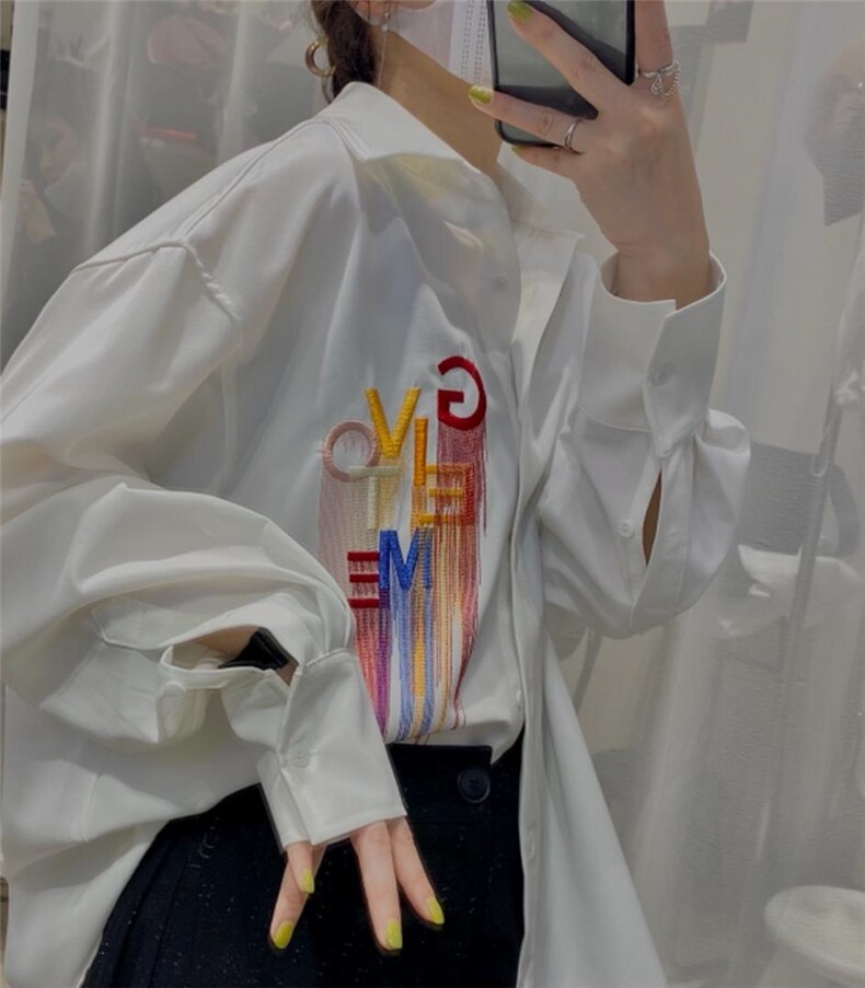 重工刺绣衬衫，女装衬衫，Alissa Lin