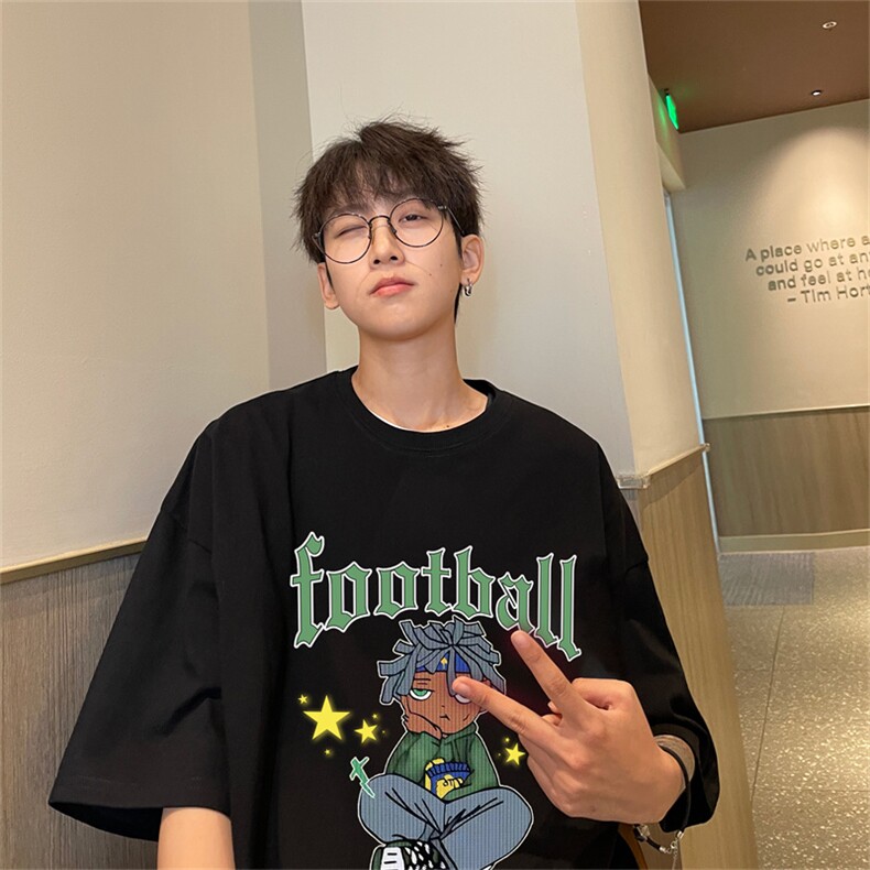特P19控38230g重磅纯棉港风短袖t恤男DT3136,男装T恤,电商B370