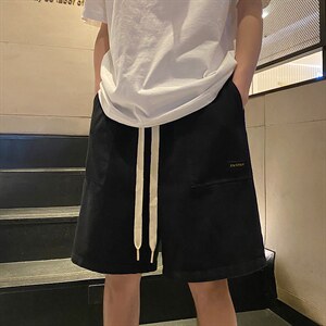 直播品质 做旧重磅水洗 大口袋工装短裤五分裤 K9803/P40 黑色2图片
