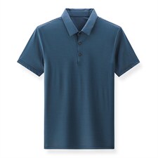 男式2023年夏季新款冰丝透气T恤衫男短袖翻领休闲POLO体恤衫P58，男装Polo衫，星座1105-3