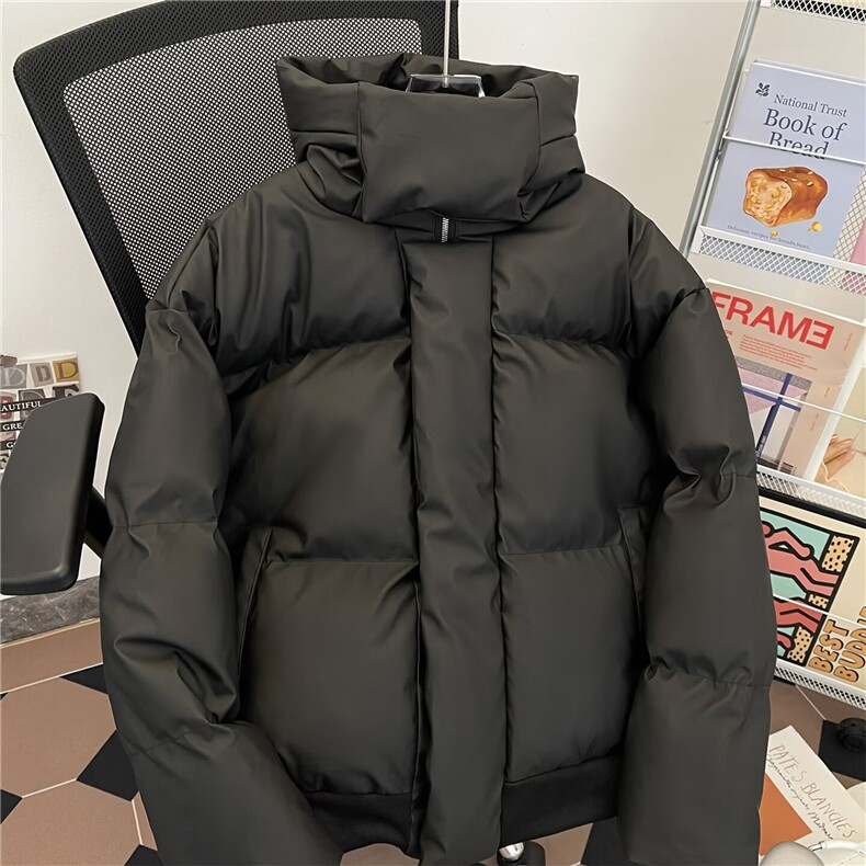加绒加厚冬款男女连帽棉衣皮料面包服保暖棉袄外套MY25P105,男装棉衣,星座1013-1